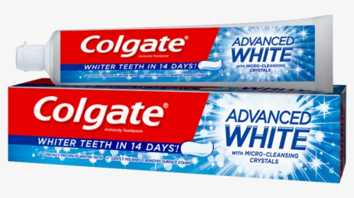 Colgate Total Whitening Toothpaste - Colgate Advanced White With Micro Cleansing Crystals, HD Png Download, Free Download