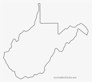 Free West Virginia Outline Thin Border, Cricut Design - West Virginia State Map Outline, HD Png Download, Free Download