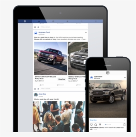 Facebook And Instagram Ads On Tablet And Phone - Iphone, HD Png Download, Free Download