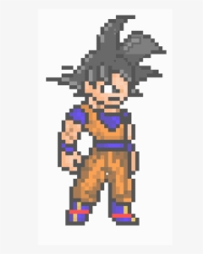 Son Goku Pixel Art, HD Png Download - kindpng