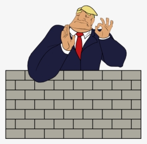 Trump Clipart Wall - Trumps Wall Png, Transparent Png, Free Download