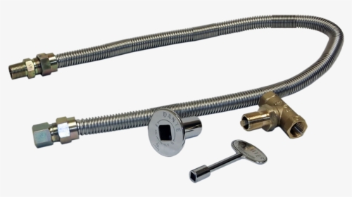 Flex Line And 1/2” Key Valve With Key For Gas Burners - Crossfire Linear Burner 22, HD Png Download, Free Download