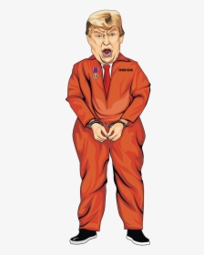 Trump Orange Suite Free Photo - Trump In Orange Jumpsuit T Shirt, HD Png Download, Free Download