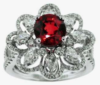 Ruby And Diamond Ring - Engagement Ring, HD Png Download, Free Download