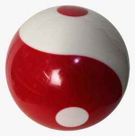 Tai Ji Yin Yang Bowling Ball - Red And White Ball Sphere, HD Png Download, Free Download