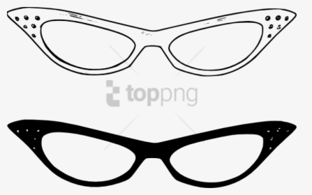 Free Png Glasses Frames Clipart Png Image With Transparent - Cat Eye Glasses Printable, Png Download, Free Download