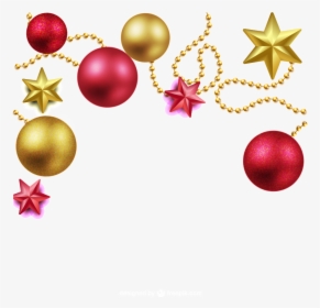 Gold Red Sphere Christmas Png - Png Bolas De Navidad, Transparent Png, Free Download