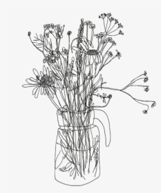 Aesthetic Flower Line Art, HD Png Download, Free Download