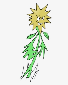 Anthropomorphic Angry Flower Free Vector Clipart, Royalty - Anthropomorphic Flower, HD Png Download, Free Download