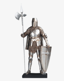 Medieval Knight With Halberd Statue - Medieval Knight With Halberd, HD Png Download, Free Download