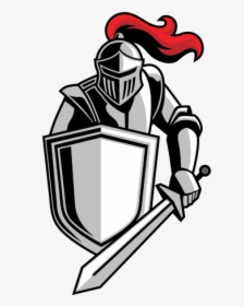 Clipart Shield Middle Ages - Knight With Shield Vector, HD Png Download, Free Download