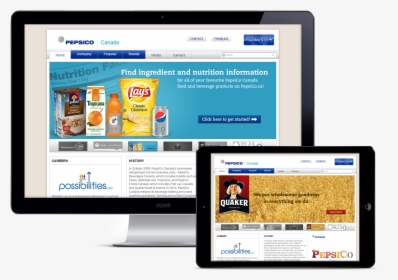 Responsive Home Page Flash Animation - Pepsico Website, HD Png Download, Free Download