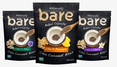 Bare Foods Snack Packages - Bare Coconut Chips Chia, HD Png Download, Free Download