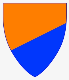 Shield, Coat Of Arms, Blue, Orange - Blue And Orange Shield, HD Png Download, Free Download