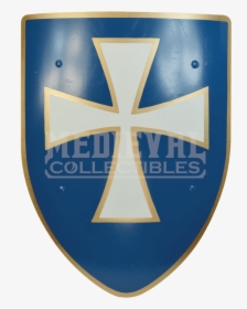 Medieval Shield Png - Blue Shield White Cross, Transparent Png, Free Download