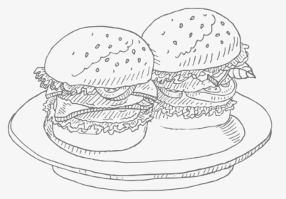 Burger Icon-03 - Line Art, HD Png Download, Free Download