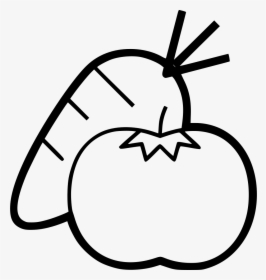 Vegetable - Carrot Png Black And White, Transparent Png, Free Download