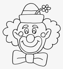 Happy Clown Clipart Black And White, HD Png Download, Free Download
