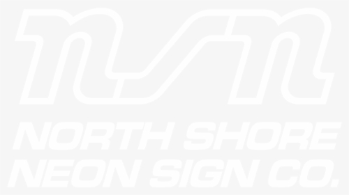 North Shore Neon Sign Co Logo Black And White - Johns Hopkins White Logo, HD Png Download, Free Download
