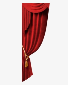 Left Drape Of Red Curtain - Theater Curtain, HD Png Download, Free Download