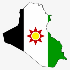 - Iraq Flag And Map - Flag Map Of Iraq, HD Png Download, Free Download