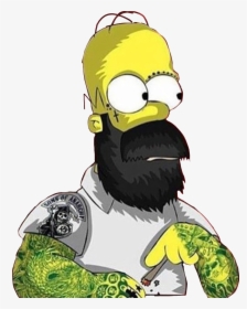 #homer #simpson #beard #marihuanna #porro #sonsofanarchy, HD Png Download, Free Download