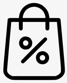 Shopping Bag Shop Discount Percent Sale Comments - Shopping Bags Icon Png, Transparent Png, Free Download