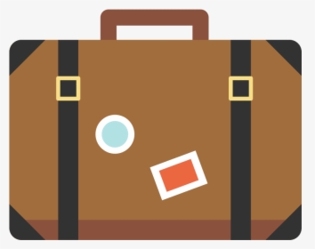 Travel Bag Flat Icon Vector - Luggage Png Gif, Transparent Png, Free Download