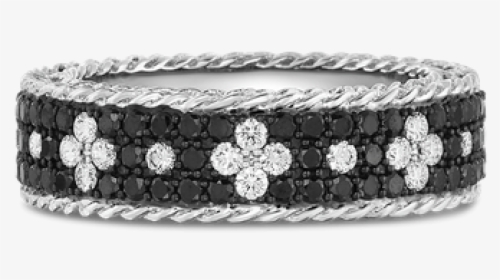 Roberto Coin Ring With Black And White Fleur De Lis - Bracelet, HD Png Download, Free Download
