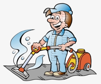 Carpet Cleaner Handyman With Carpet Cleaner - Vacuum The Carpet Clipart, HD Png Download, Free Download