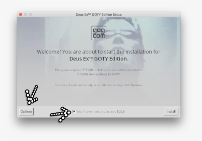 Install Gog Choose Eula Option - Gog.com, HD Png Download, Free Download