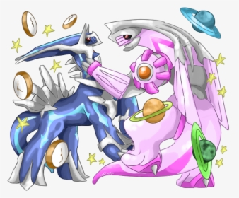 Dialga Versus Palkia - Cartoon, HD Png Download, Free Download