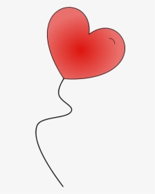 Heart Balloon - Coeur Rouge Ballon Dessin, HD Png Download, Free Download
