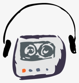 Tape Clipart Design - Free Cassette Player Cartoon, HD Png Download, Free Download