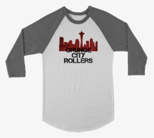 Grunge City Rollers Black Logo Raglan - Raglan Sleeve, HD Png Download, Free Download