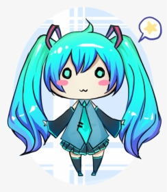 Hatsune Miku Chibi By Xdream Candy-d61hve3 - Hatsune Miku Chibi Head, HD Png Download, Free Download