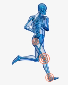 3 Causes Of Knee Pain - Man Running X Ray, HD Png Download, Free Download