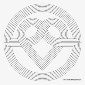 Simple Heart Mandala Coloring Pages, HD Png Download, Free Download