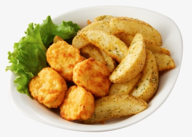 Pote-nage - Nuggets And Potato Wedges, HD Png Download, Free Download