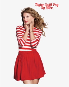 Red And White Stripes Outfit , Png Download - Taylor Swift With No Background, Transparent Png, Free Download
