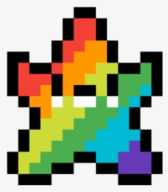 Rainbow Star Pixel Art, HD Png Download - kindpng