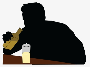 Free Of A Silhouetted - Alcoholic Clip Art, HD Png Download, Free Download