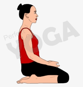 Clip Art Kneeling Drawing Knee - Vajra Asana, HD Png Download, Free Download