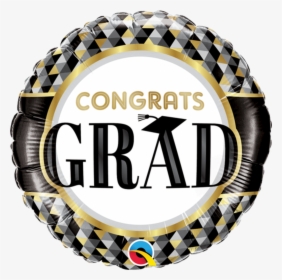 Foil Round Congrats Grad Balloon - Logo Graduacion Dorado Negro, HD Png Download, Free Download