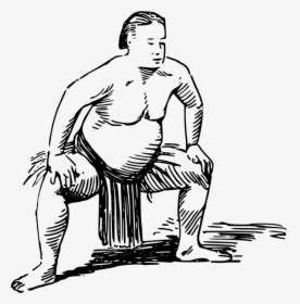 Wrestler Drawing Sumo Japan - Sumo, HD Png Download, Free Download
