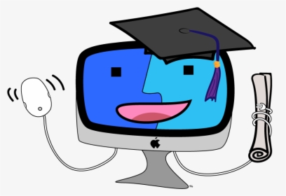 Cartoon Computer Graduating, HD Png Download, Free Download