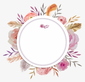 Watercolor Watercolour Flowers Flower Frame Border - Floral Frame Picsart, HD Png Download, Free Download