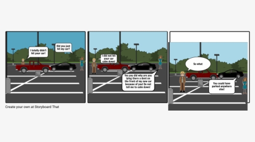Hit By Car Storyboard, HD Png Download, Free Download