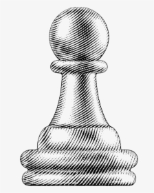 Pawn Piece In Chess Drawing, HD Png Download, Free Download