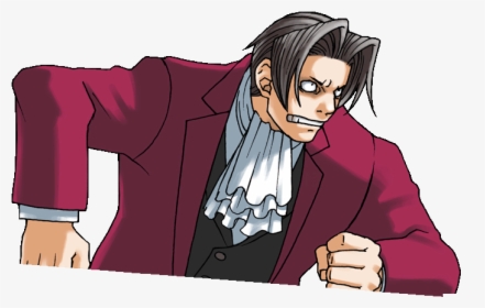 Sticker Other Ace Attorney Benjamin Hunter Reiji Mitsurugi - Ace Attorney Edgeworth Angry, HD Png Download, Free Download